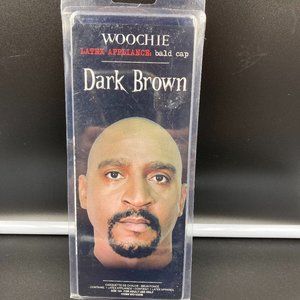 Woochie DARK BROWN Bald Cap Latex Appliance for SFX/Halloween